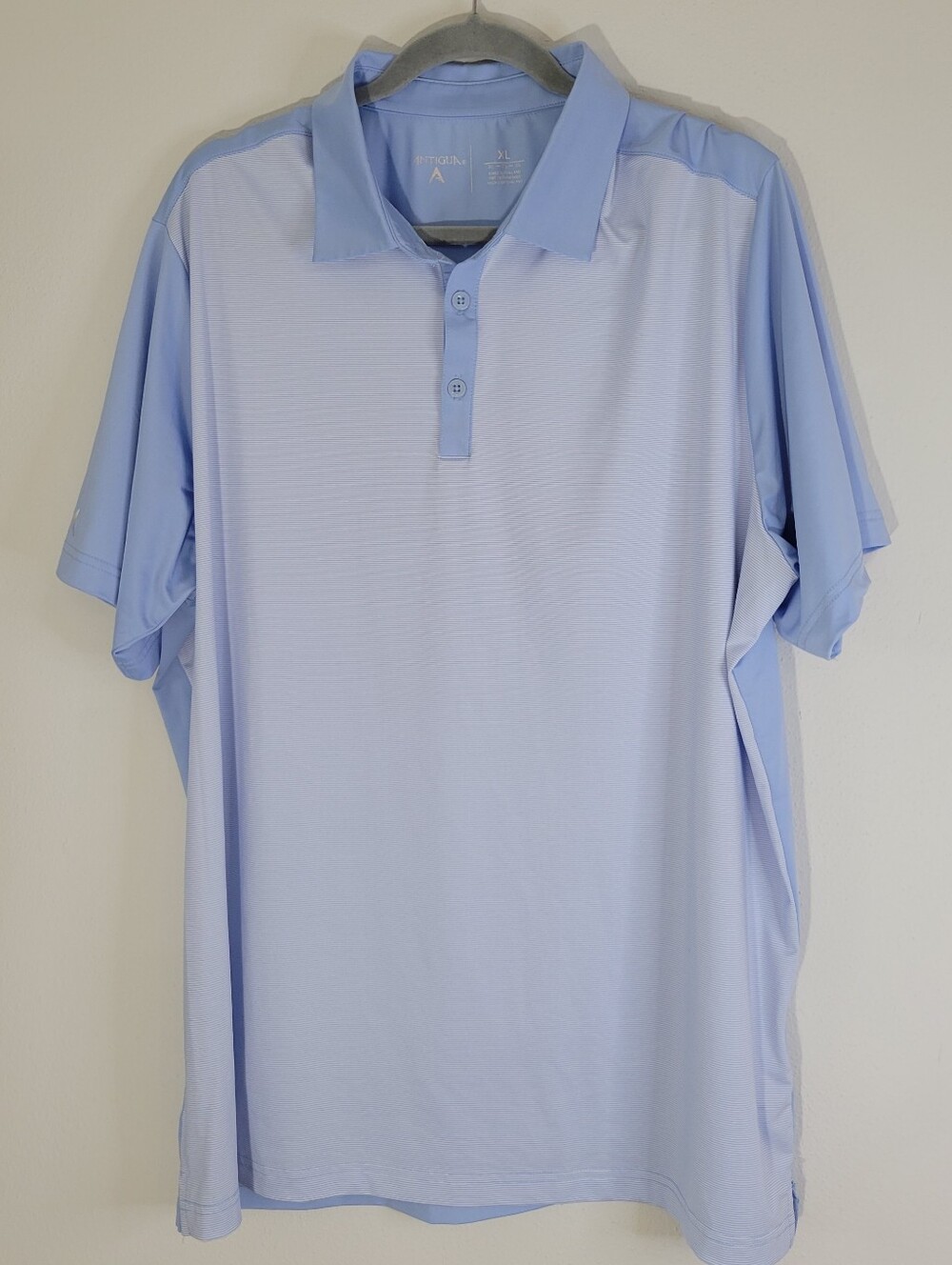 Antigua‎ Men Size Xl Light Blue Men's Polo Shirt - Performance Short Sleeve